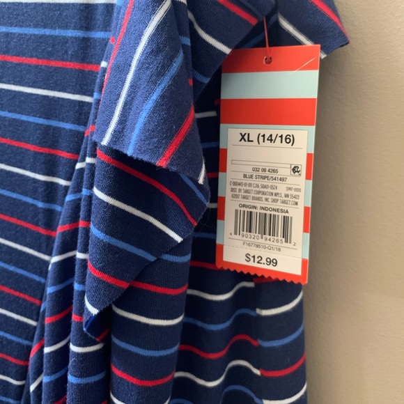 NWT CAT& JACK Red, White, and Blue dress - Picture 3 of 4